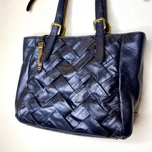 COLE HAAN Woven Leather Bag